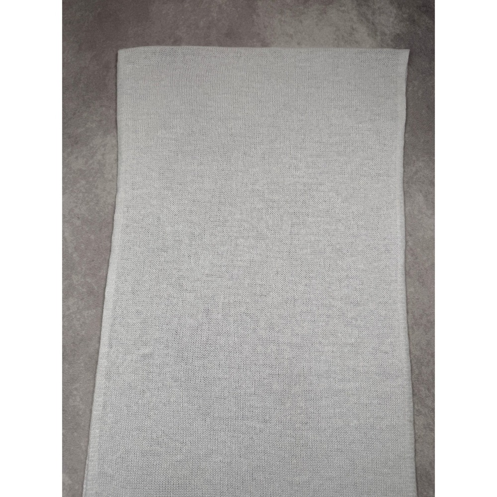 NWT Alashan Cashmere Scarf 100% Cashmere Light Gray Heather Knit Wrap Classic - Picture 13 of 14